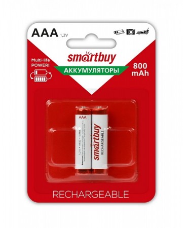 элемент питания nimh smartbuy aaa/2b 800 mah (1 шт)