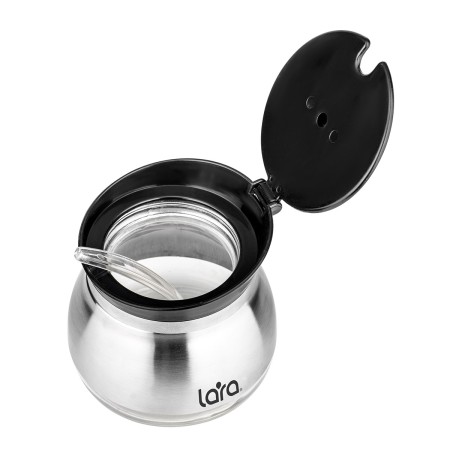сахарница с дозатором lara lr08-34 black