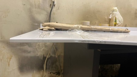 козырек сборный 800*560, замятия на корпусе, царапины, создрана краска