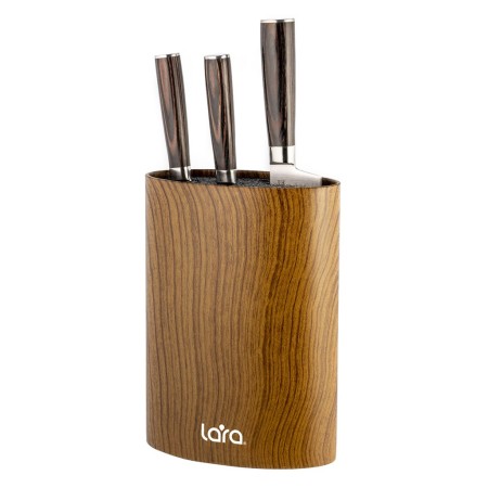 подставка для ножей lara lr05-101 wood