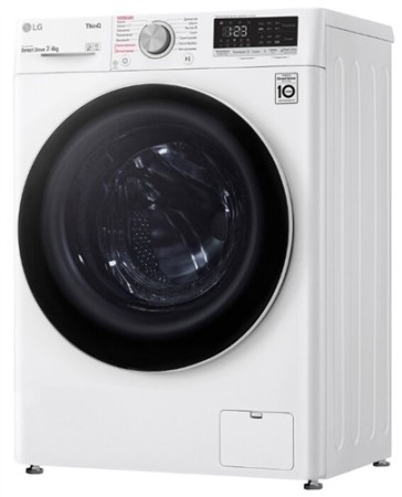 стиральная машина lg f2v5hg0w ai dd, steam, с сушкой, белый
