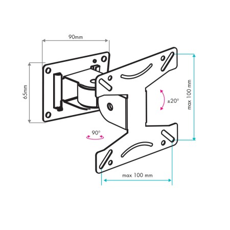 кронштейн vlk trento-102 черный 15-32"