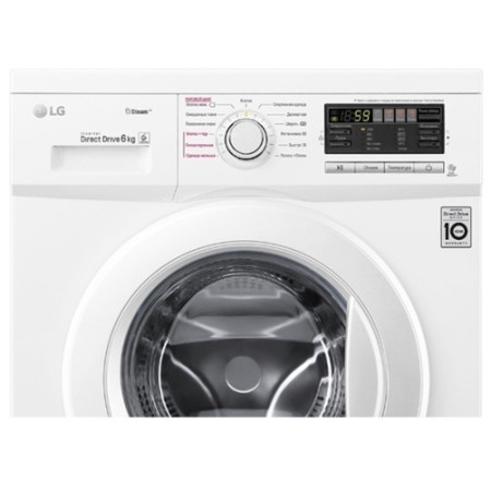стиральная машина lg f1296nds0 steam, белый