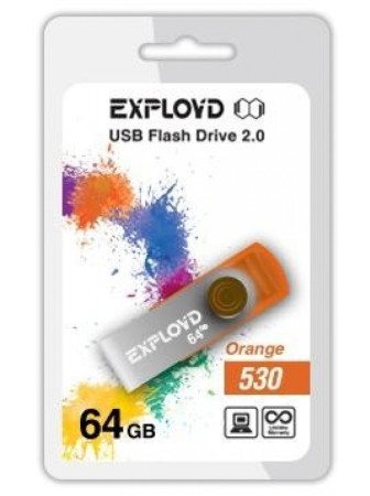 usb-флеш-накопитель exployd 530 64gb оранжевый