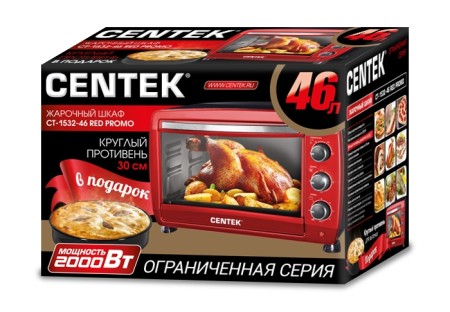 мини печь centek ct-1532-46 red promo