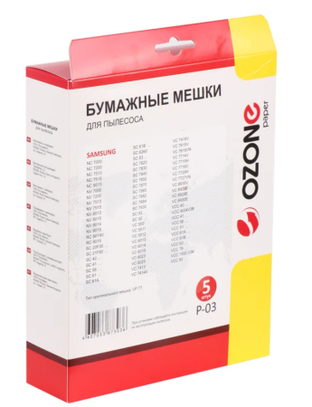 мешок-пылесборник ozone p-03