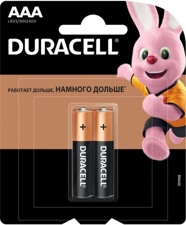элемент питания duracell lr03-2bl basic cn