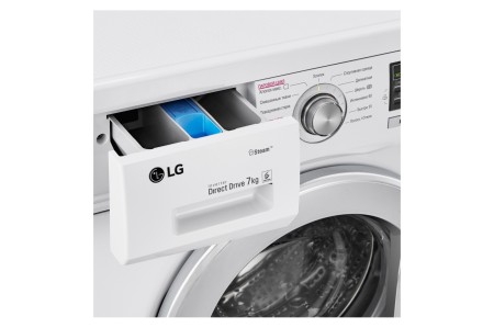 стиральная машина lg f1296hds1 steam, белый