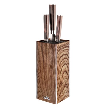 подставка для ножей lara lr05-102 wood