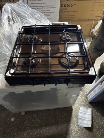 настольная газовая плита gefest 900 к17 коричневый, замятия, содрана краска, царапины