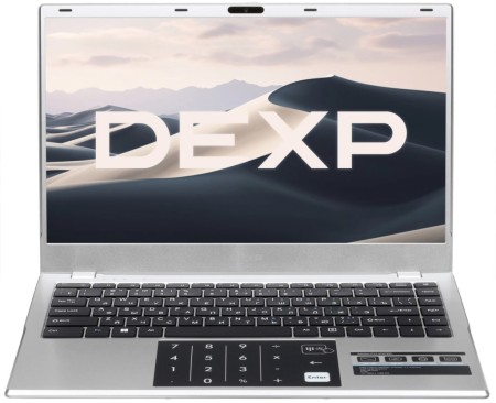 14.1" ноутбук dexp aquilon серебристый [английская/русская раскладка, 1920x1080, ips, intel celeron n4020c, ядра: 2, ram 8 гб, ssd 256 гб, intel uhd graphics 600, windows 11 home]