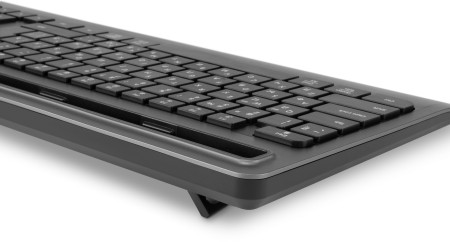 клавиатура oklick 860s usb+bt серебро/черный (беспроводная)