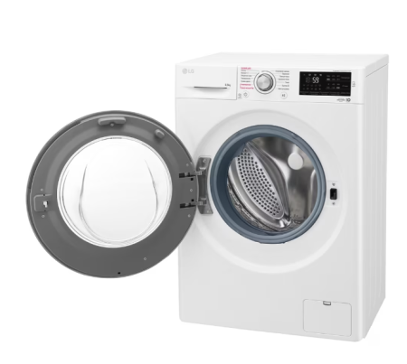 стиральная машина lg f2m5ws4w steam, люк серебро
