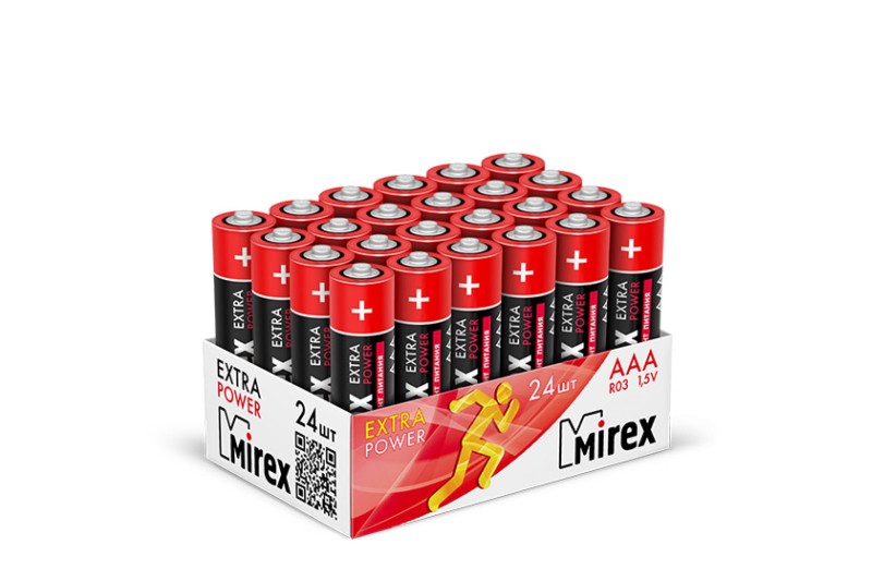 Элемент питания Mirex R03 (1шт) AAA