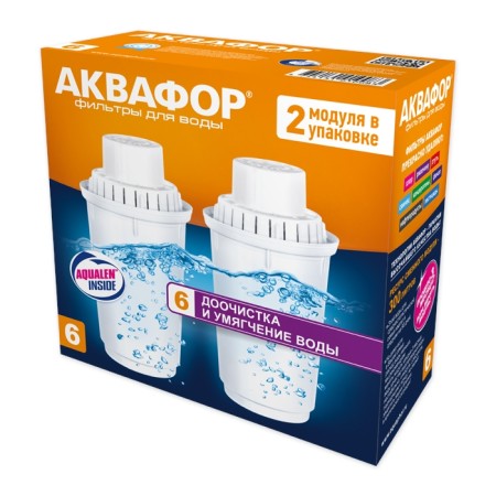 кассета аквафор в6 (в100-6) (комплект из 2 шт)