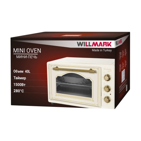 мини печь willmark wof-405br бежевый