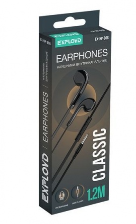наушники exployd ex-hp-968 3.5mm чёрный 1.2м classic