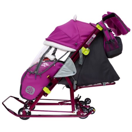 санки ника детям 7-6 нд7-6/6 со снеговиком орхидея