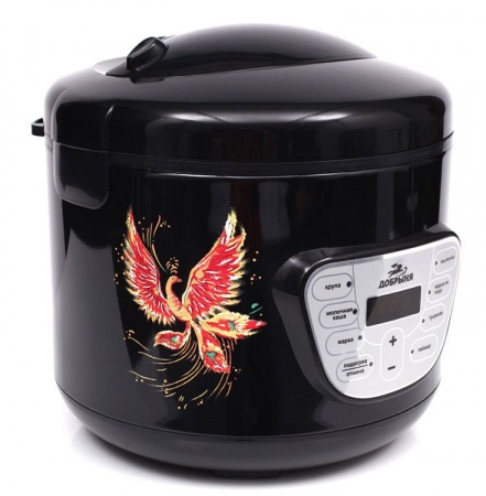 мультиварка добрыня do-1007 (жар птица,черный)