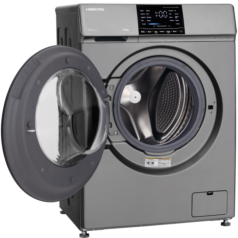 Стиральная машина Hiberg i-DDQ6-814 Sd Inverter, темно-серый