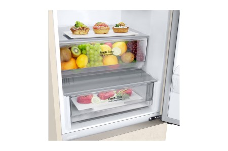 холодильник lg gc-b509 aemw бежевый, дисплей (203,0)-