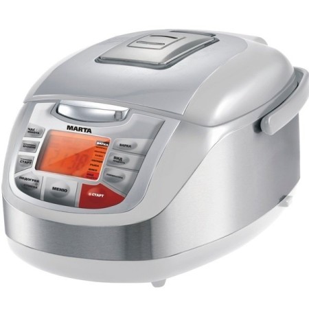 мультиварка marta mt - 1935 белый/сталь
