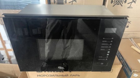 микроволновая печь oasis mw-70mb черный, вмятина сверху 