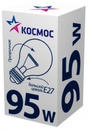 лампа накаливания космос экономик гофра накал станд(а50) пр 95 e27 (100)