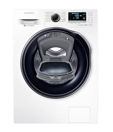 стиральная машина samsung ww80k6210rw/ld addwash с eco bubble