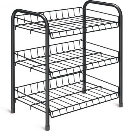 этажерка ника эт4 матовый черный (460х280х520)