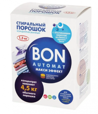 стиральный порошок концентрированный универсальный bon automat bn-139 1,5 кг