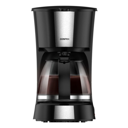 кофеварка centek ct-1148 (черный/сталь)