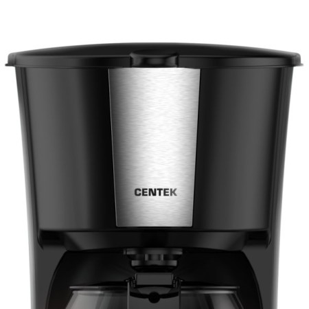 кофеварка centek ct-1148 (черный/сталь)