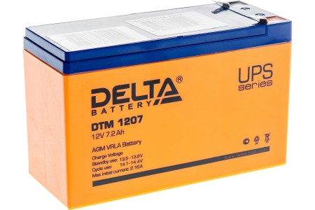 аккумулятор delta dtm 1207 12v, 7.2ah