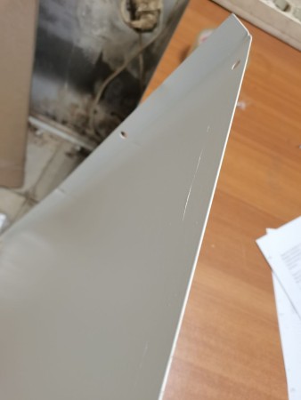 козырек ballu 1000*550, погнут, царапины, создрана краска