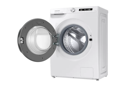 стиральная машина samsung ww80a6s24aw ai control, eco bubble, белый