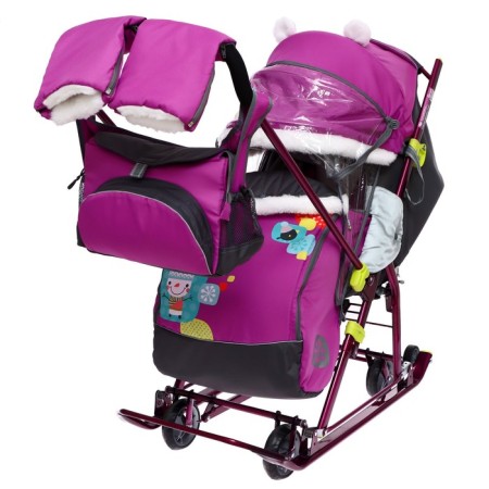 санки ника детям 7-6 нд7-6/6 со снеговиком орхидея