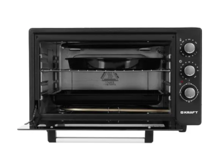 мини печь kraft kf-mo 4500 bl (черный)