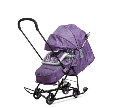 санки ника наши детки ндт6/6 баклажановый с полосками 