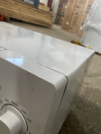 микроволновая печь samsung me81arw, вмятина на крышке правый  угол